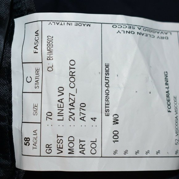 NWOT 46R Domenico Vacca 1/1 Limited Navy BLAZER - Picture 10 of 10